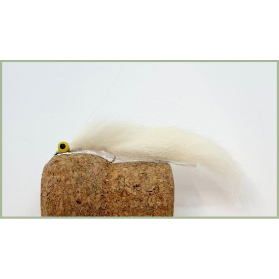 White lumi zonker Fly Fishing Lures Troutflies UK